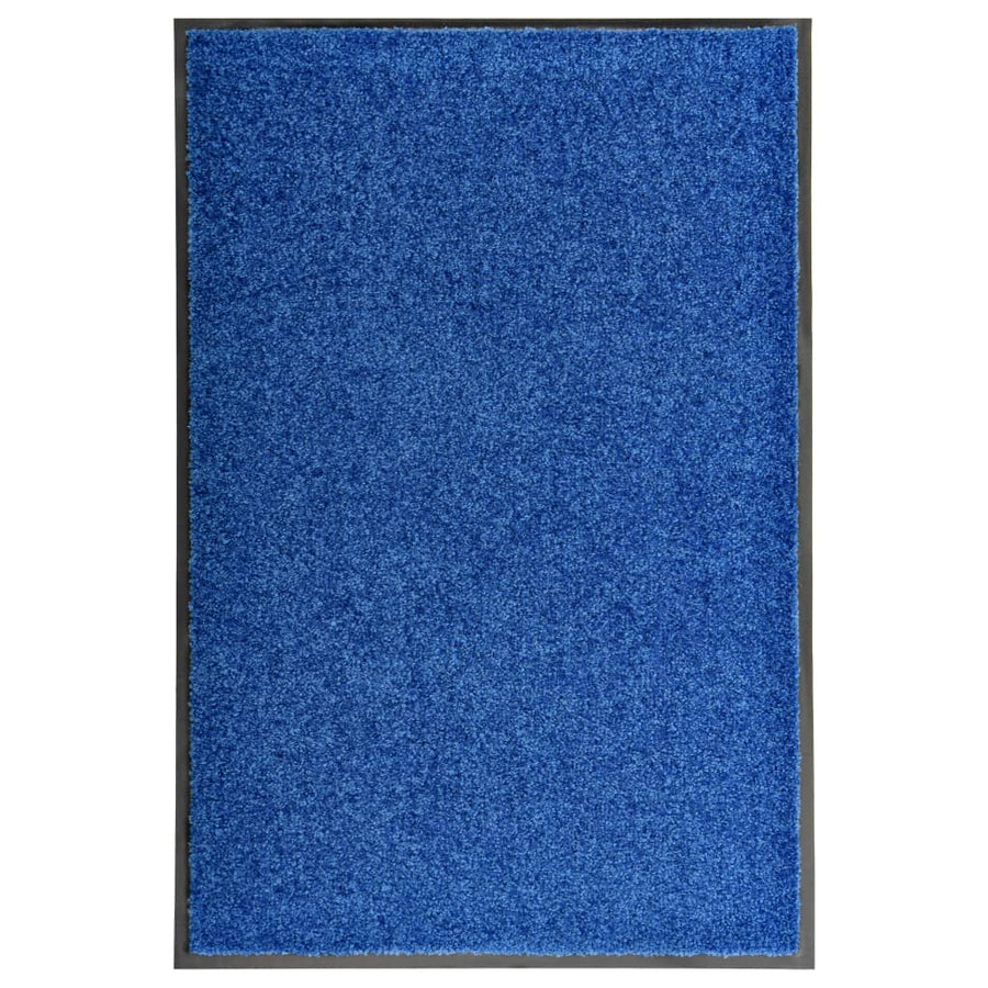 Deurmat wasbaar 60x90 cm blauw 60 x 90 cm Blauw