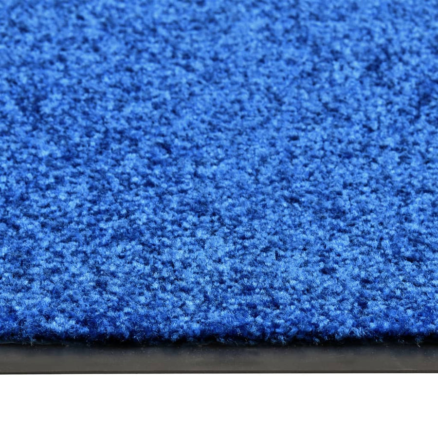 Deurmat wasbaar 60x90 cm blauw 60 x 90 cm Blauw