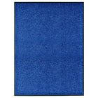 Washable doormat 90x120 cm blue
