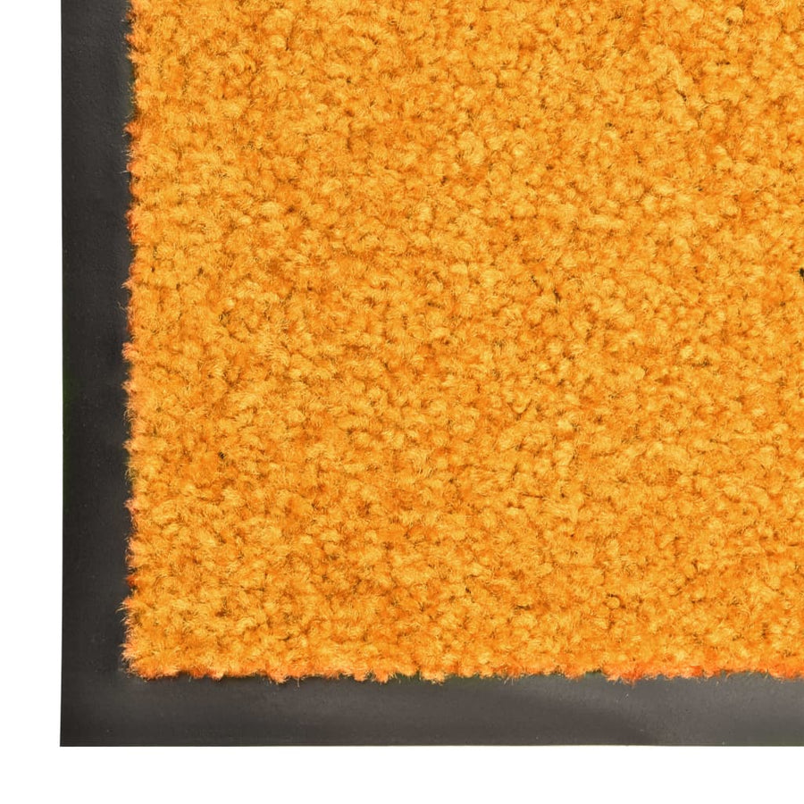 Deurmat wasbaar 60x90 cm oranje 60 x 90 cm orange