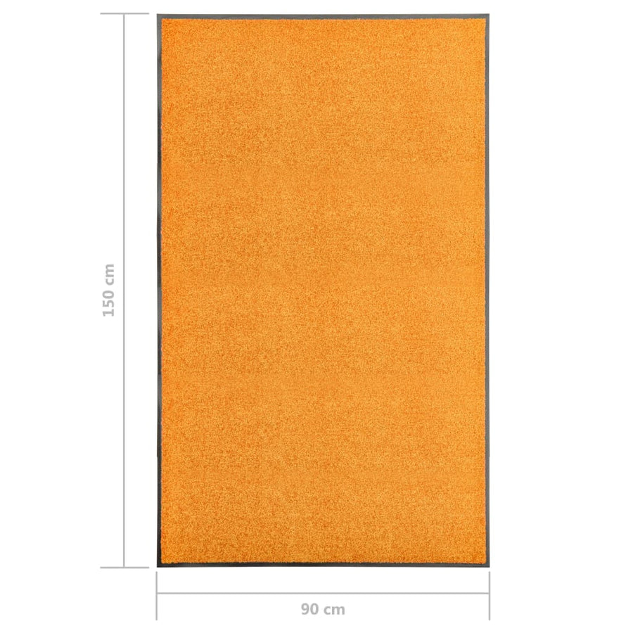 Deurmat Wasbaar Oranje 90 x 150 cm orange