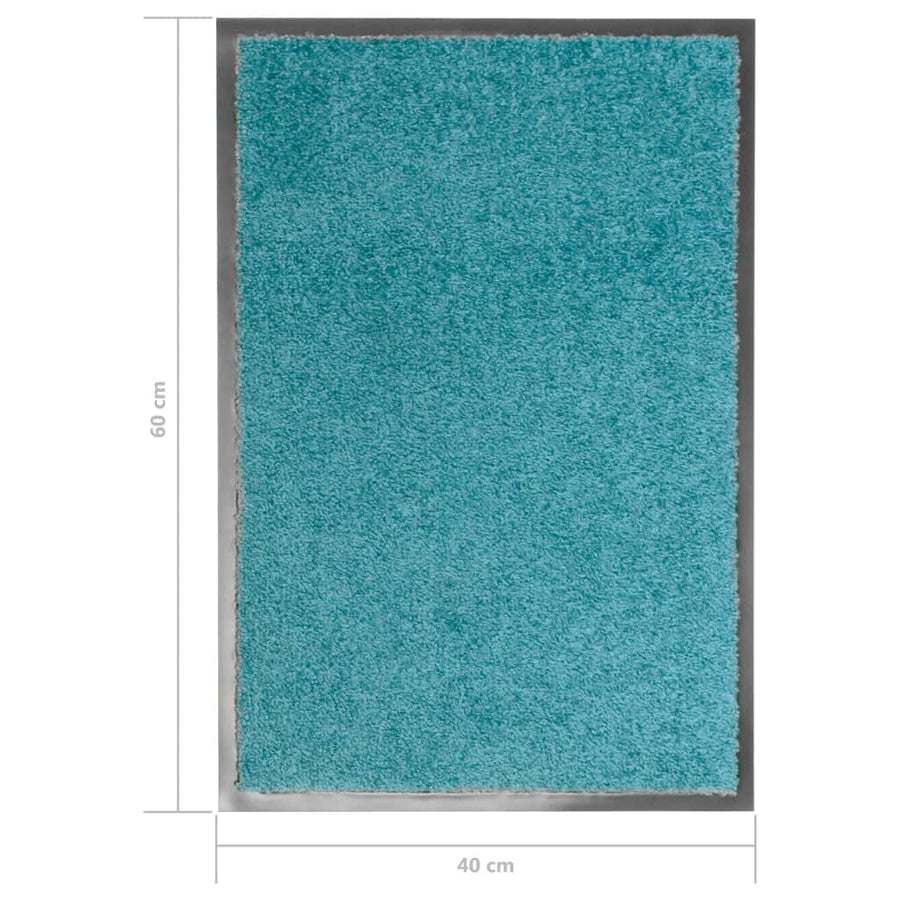 Deurmat wasbaar 40x60 cm cyaan 40 x 60 cm cyan