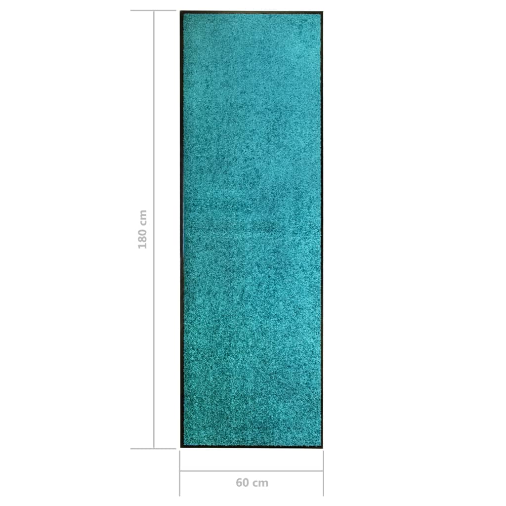 Deurmat wasbaar 60x180 cm cyaan 60 x 180 cm cyan
