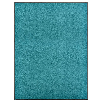 Deurmat Wasbaar 90 x 120 cm cyaan