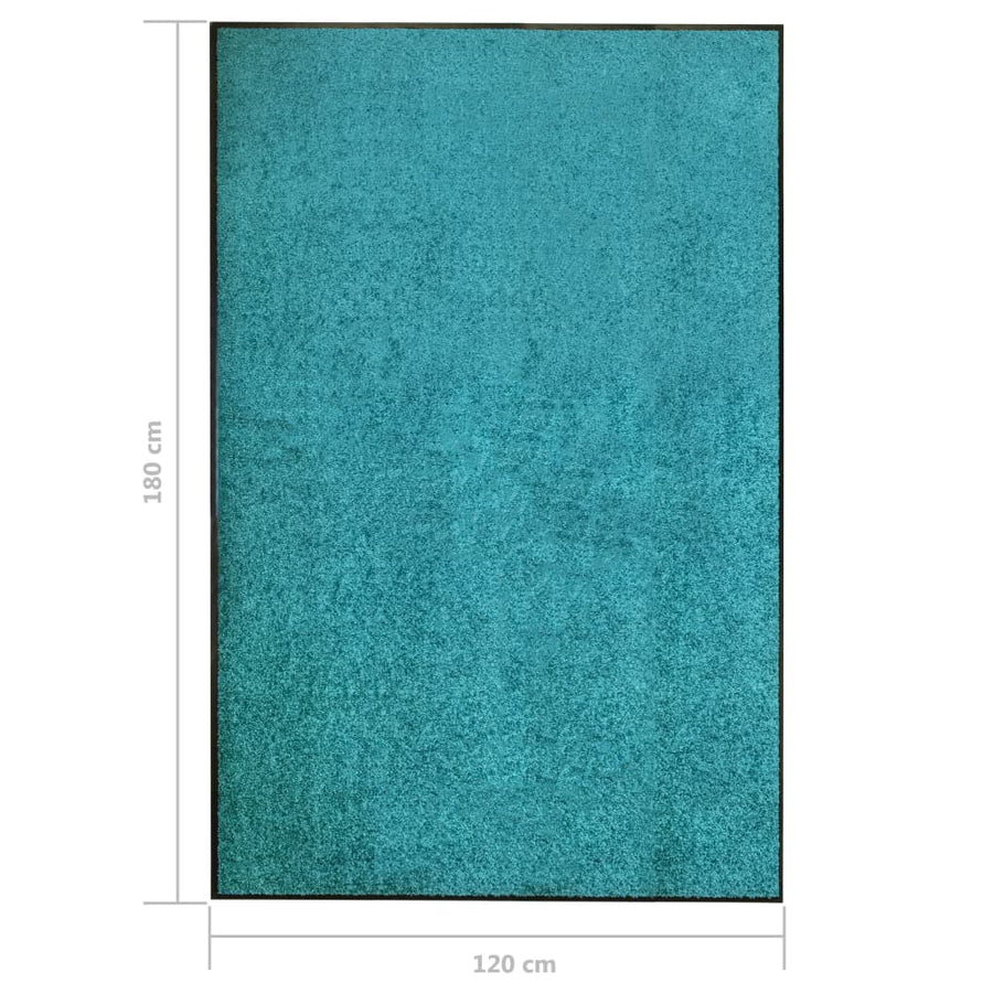 Deurmat wasbaar 120x180 cm cyaan 120 x 180 cm cyan