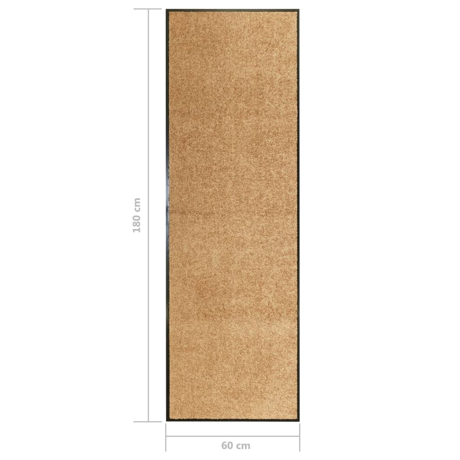 Deurmat wasbaar 60x180 cm crème 60 x 180 cm Crème