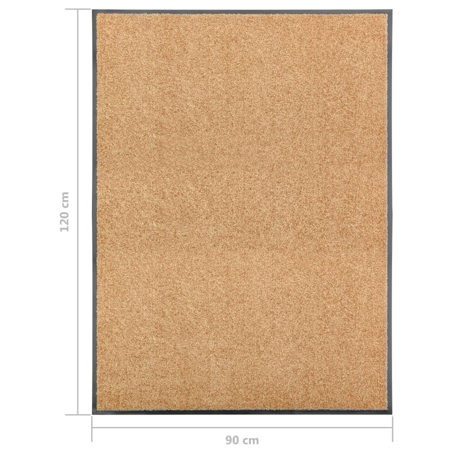 Deurmat wasbaar 90x120 cm crème 90 x 120 cm Crème