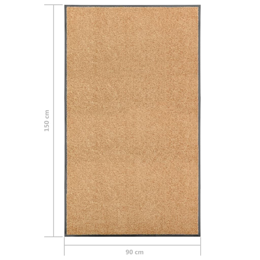 Deurmat wasbaar 90x150 cm crème 90 x 150 cm Crème