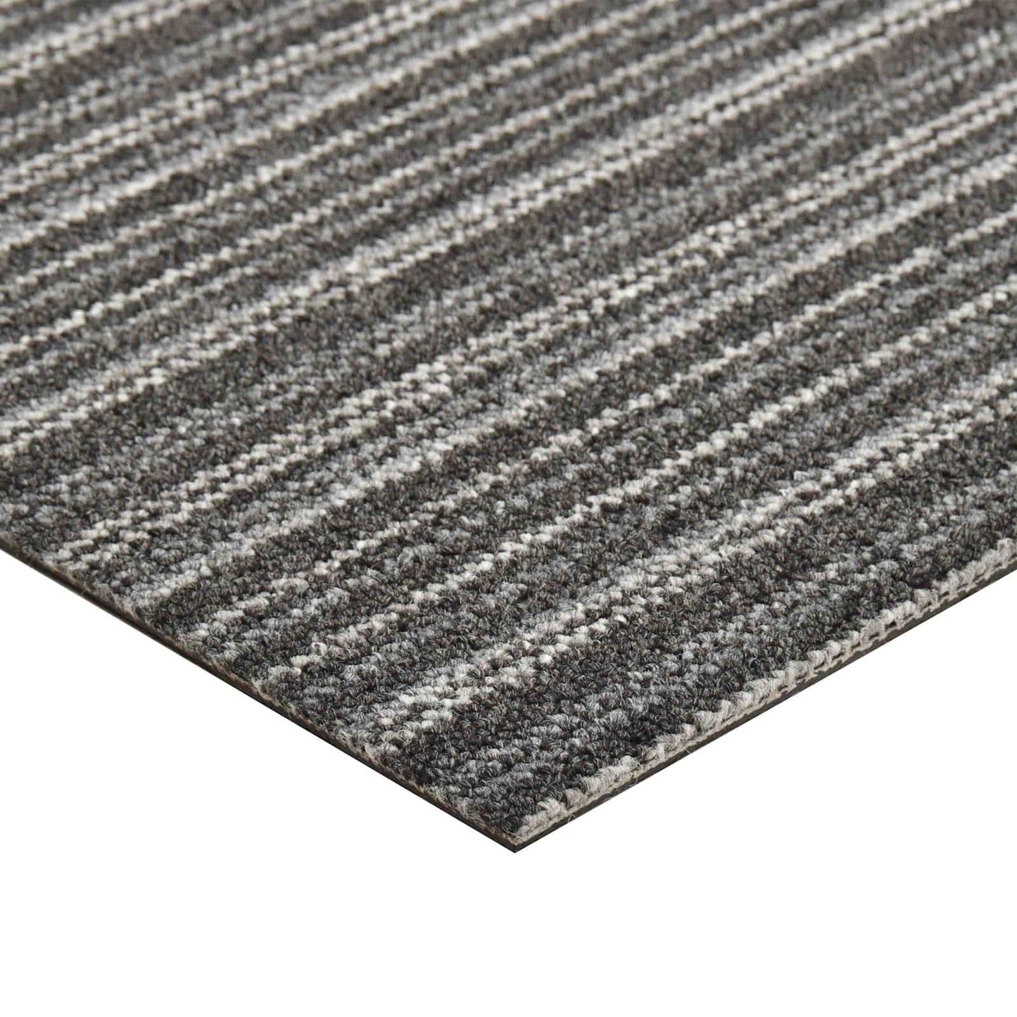 Tapijt 20 pcs Gestreept Antraciet 50 x 50 cm 100% Polypropyleen