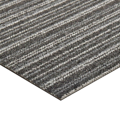 Tapijt 20 pcs Gestreept Antraciet 50 x 50 cm 100% Polypropyleen