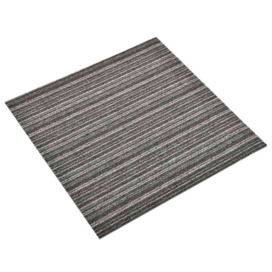 Tapijt 20 pcs Gestreept Antraciet 50 x 50 cm 100% Polypropyleen