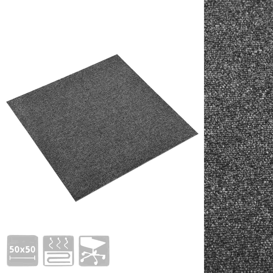 Tapijt 20 pcs Antraciet 50 x 50 cm 100% Polypropyleen