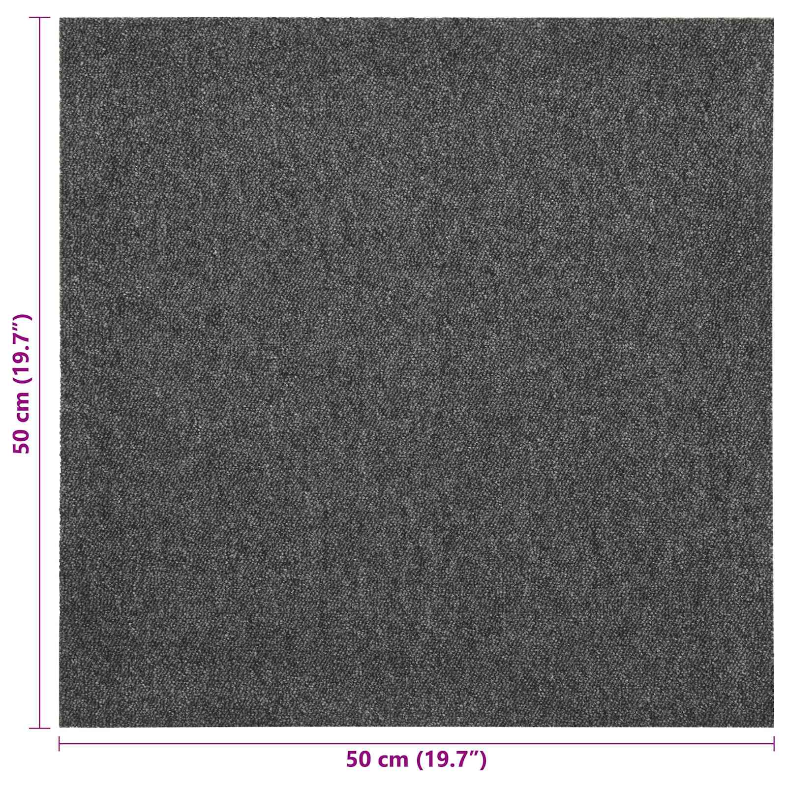 Tapijt 20 pcs Antraciet 50 x 50 cm 100% Polypropyleen