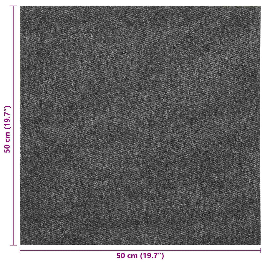 Tapijt 20 pcs Antraciet 50 x 50 cm 100% Polypropyleen