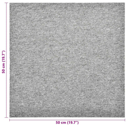 Tapijt 20 pcs Lichtgrijs 50 x 50 cm 100% Polypropyleen