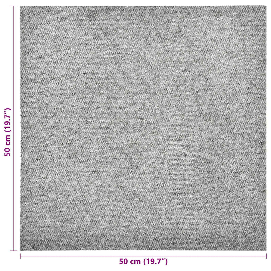 Tapijt 20 pcs Lichtgrijs 50 x 50 cm 100% Polypropyleen