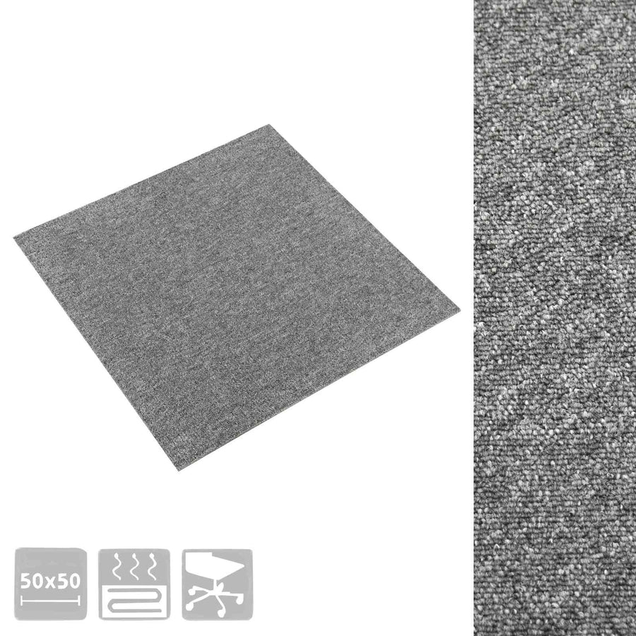 Tapijt 20 pcs Grijs 50 x 50 cm 100% Polypropyleen