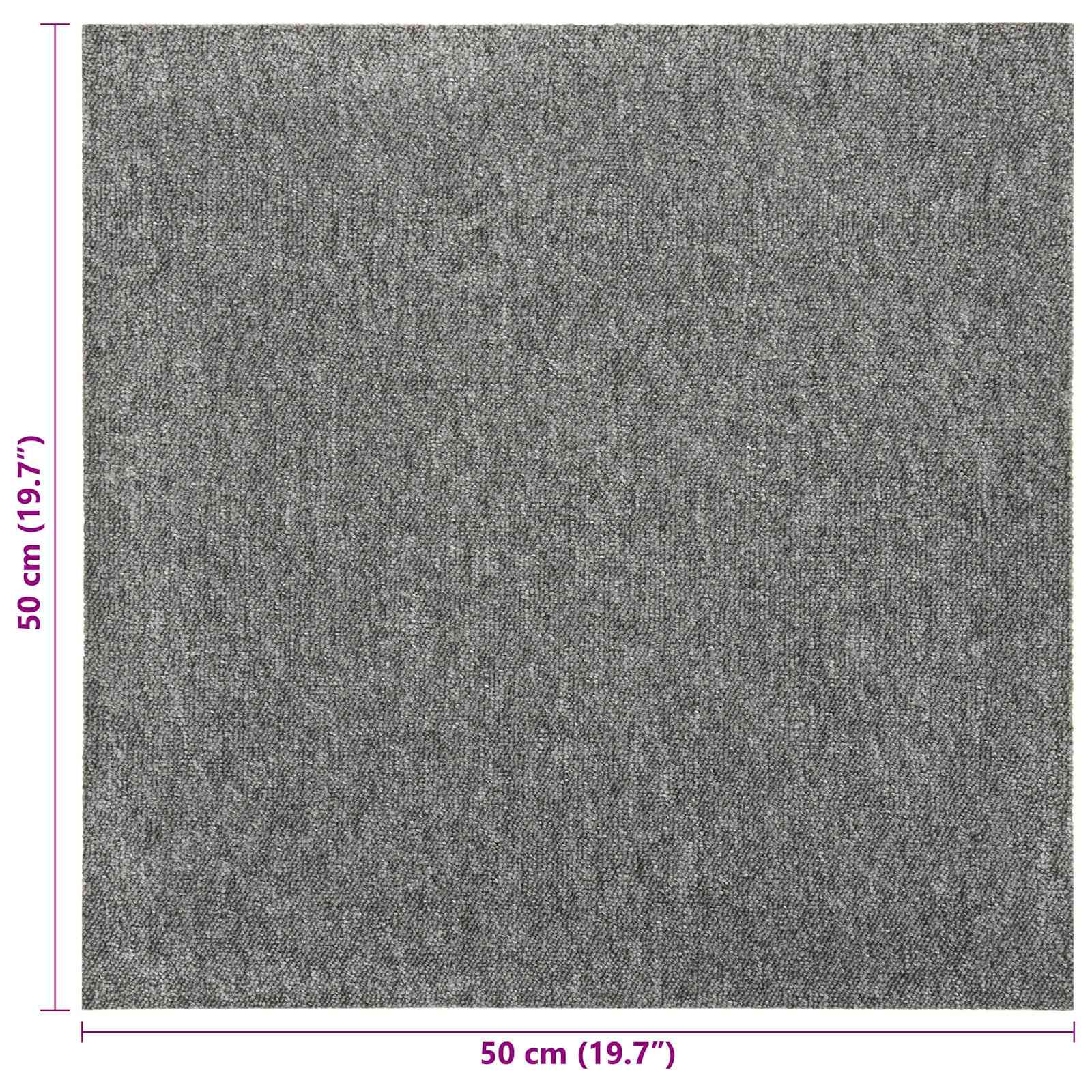 Tapijt 20 pcs Grijs 50 x 50 cm 100% Polypropyleen