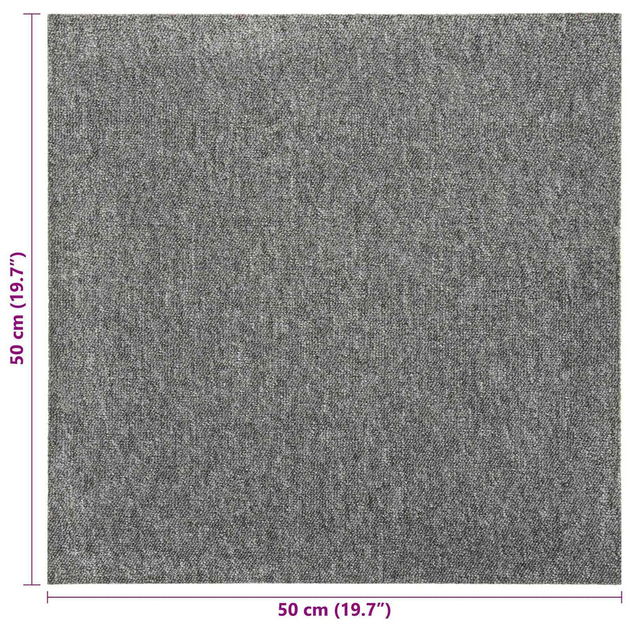 Tapijt 20 pcs Grijs 50 x 50 cm 100% Polypropyleen