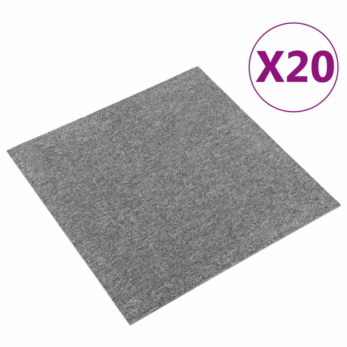 Tapijt 20 pcs Grijs 50 x 50 cm 100% Polypropyleen