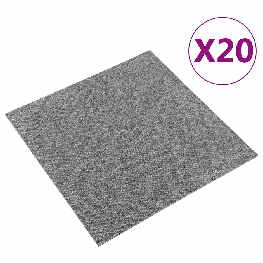 Tapijt 20 pcs Grijs 50 x 50 cm 100% Polypropyleen