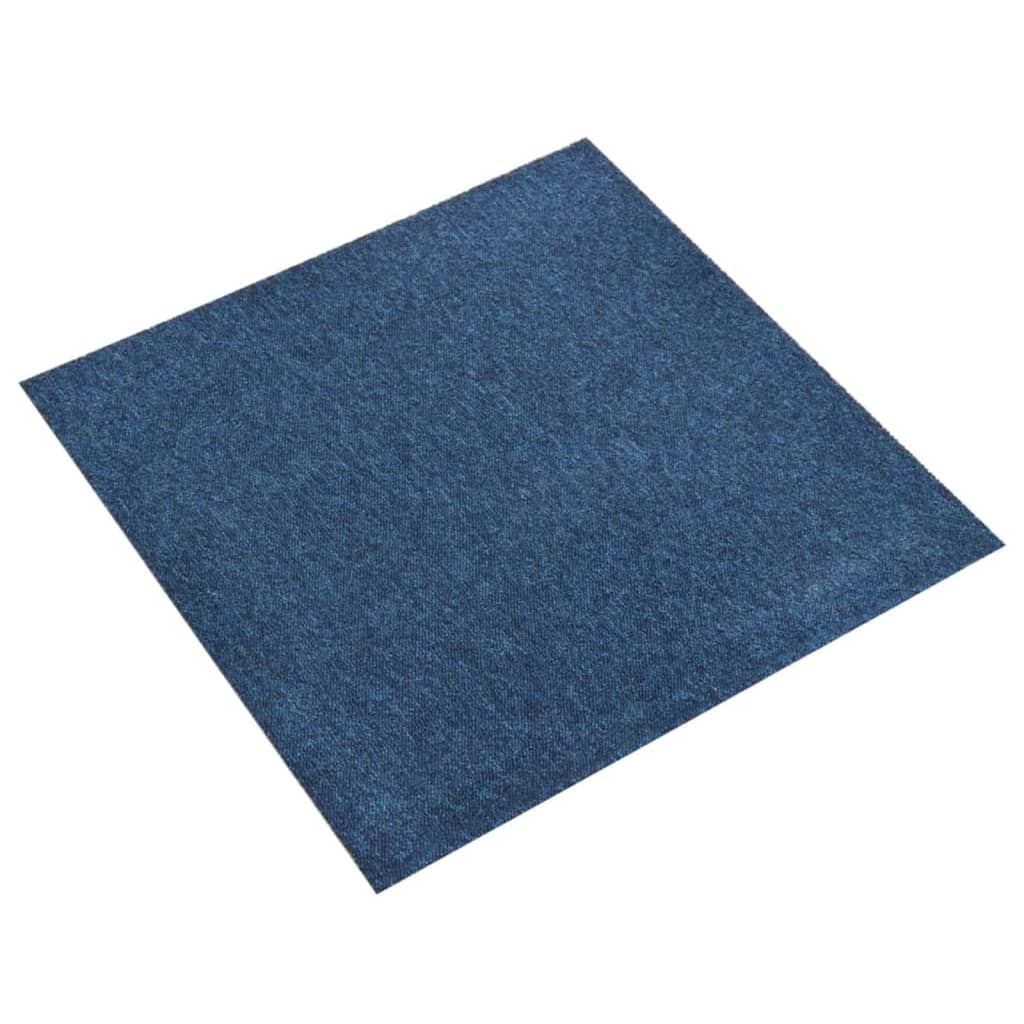 Tapijttegels 20 st 5 m² 50x50 cm donkerblauw Donkerblauw