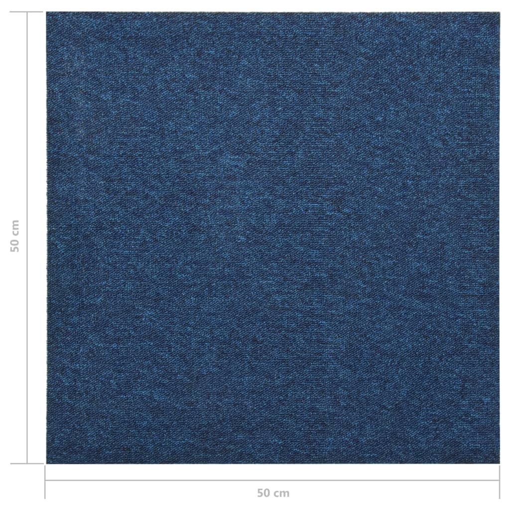 Tapijttegels 20 st 5 m² 50x50 cm donkerblauw Donkerblauw