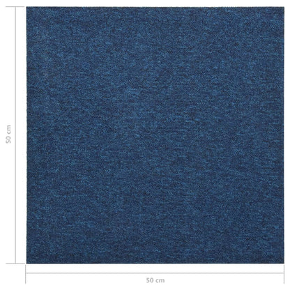 Tapijttegels 20 st 5 m² 50x50 cm donkerblauw Donkerblauw