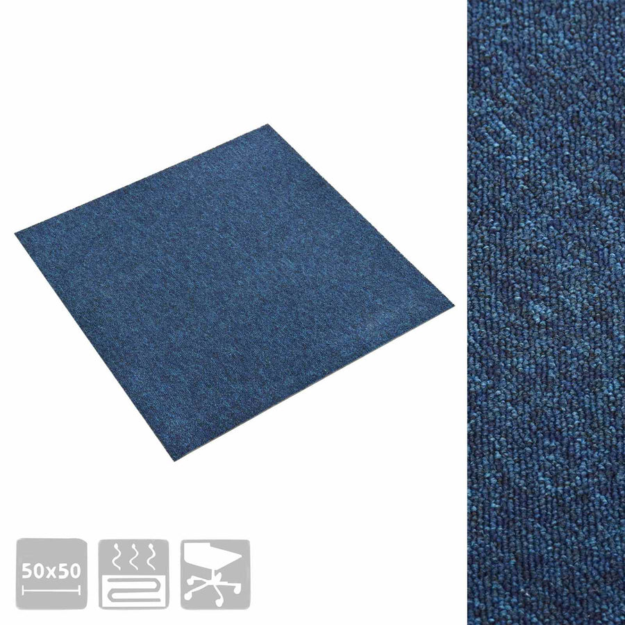 Tapijt 20 pcs Donkerblauw 50 x 50 cm 100% Polypropyleen