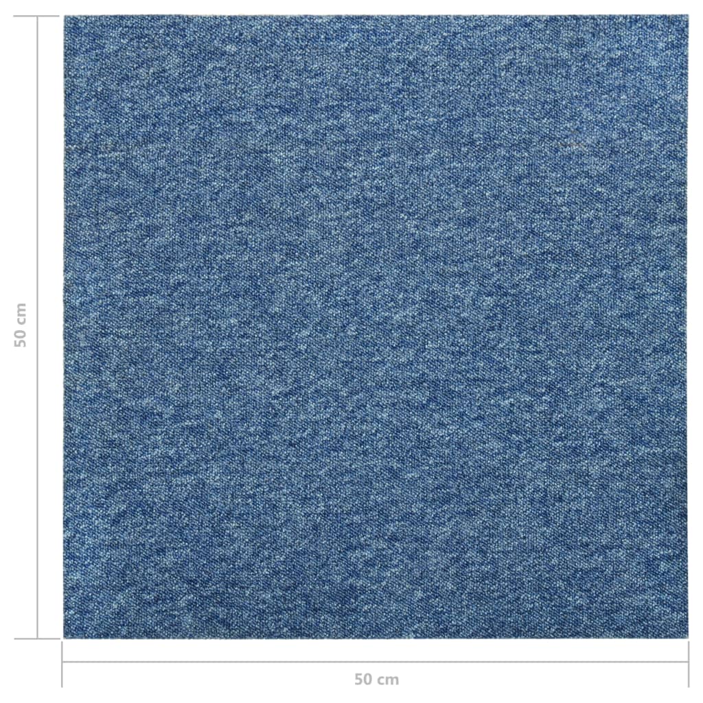 Tapijttegels 20 st 5 m² 50x50 cm blauw Blauw