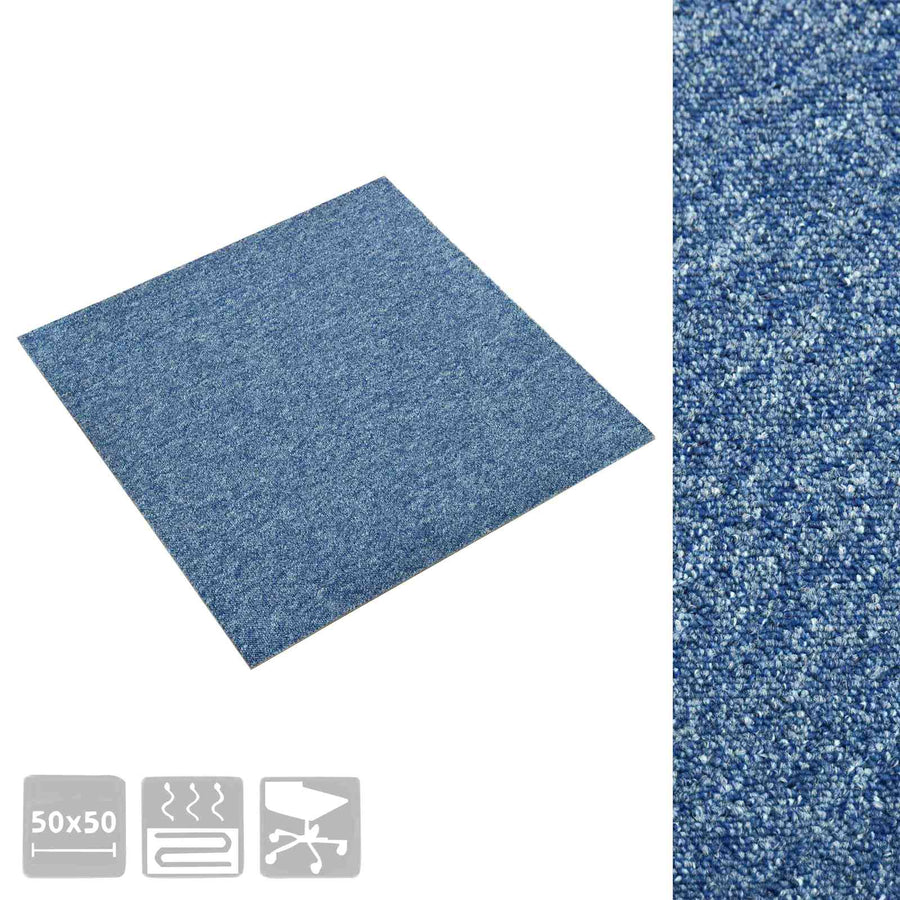 Tapijt 20 pcs Blauw 50 x 50 cm 100% Polypropyleen