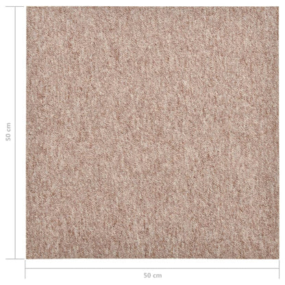 Tapijttegels 20 st 5 m² 50x50 cm beige Beige