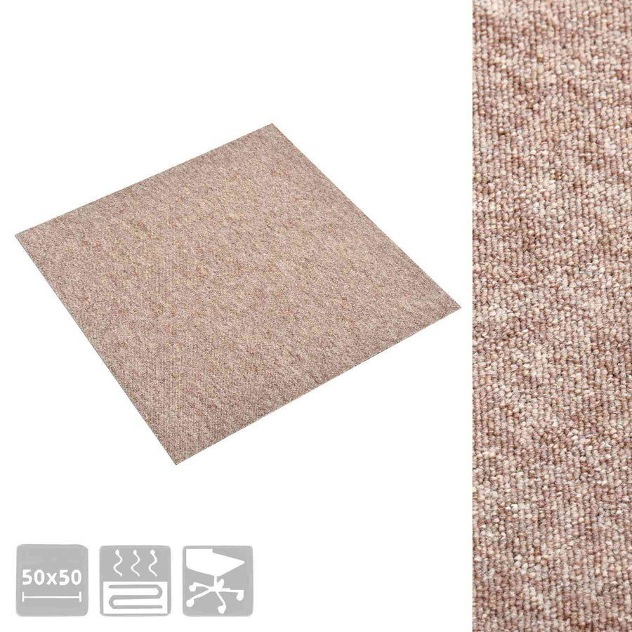 Tapijt 20 pcs Beige 50 x 50 cm 100% Polypropyleen
