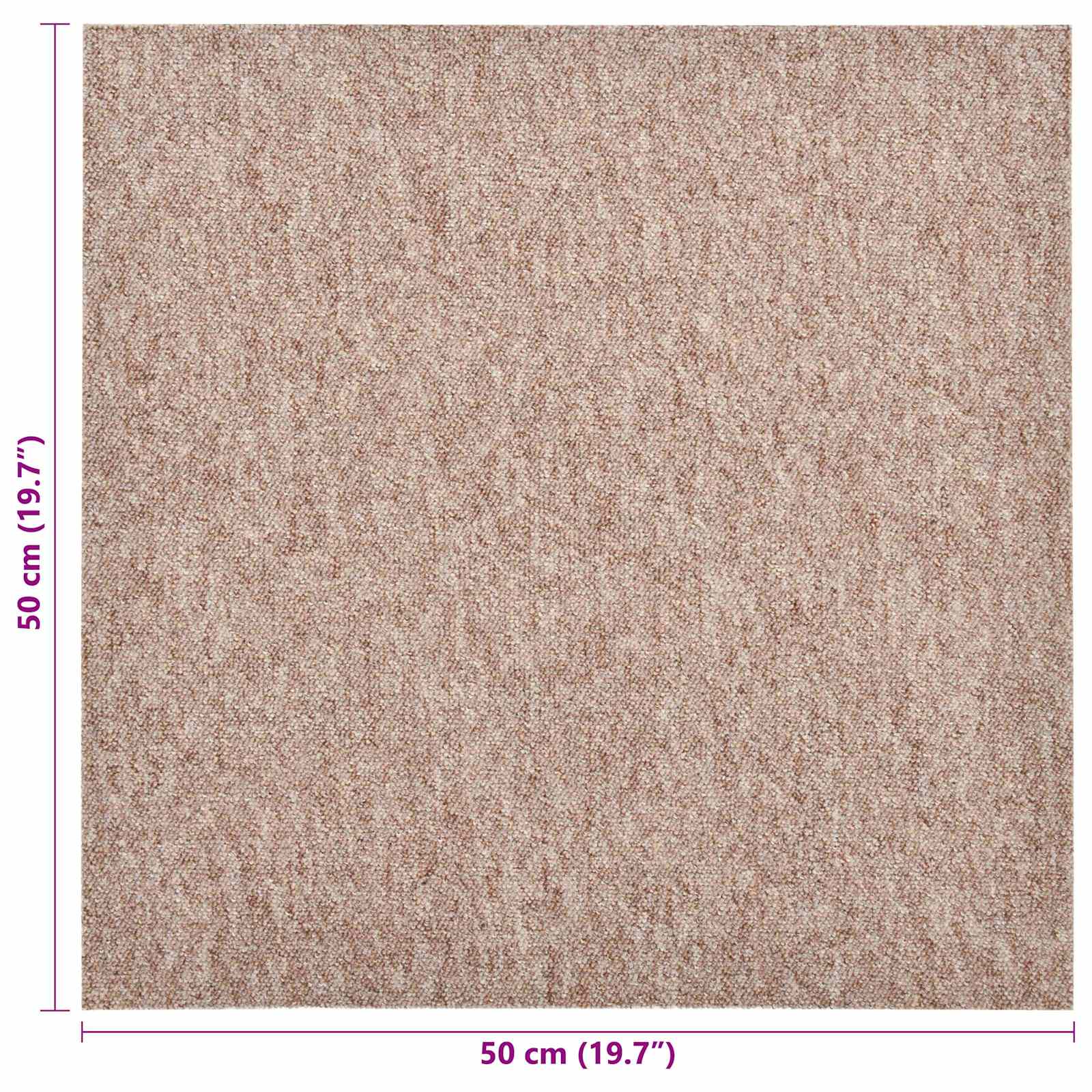 Tapijt 20 pcs Beige 50 x 50 cm 100% Polypropyleen