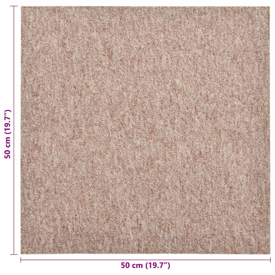 Tapijt 20 pcs Beige 50 x 50 cm 100% Polypropyleen