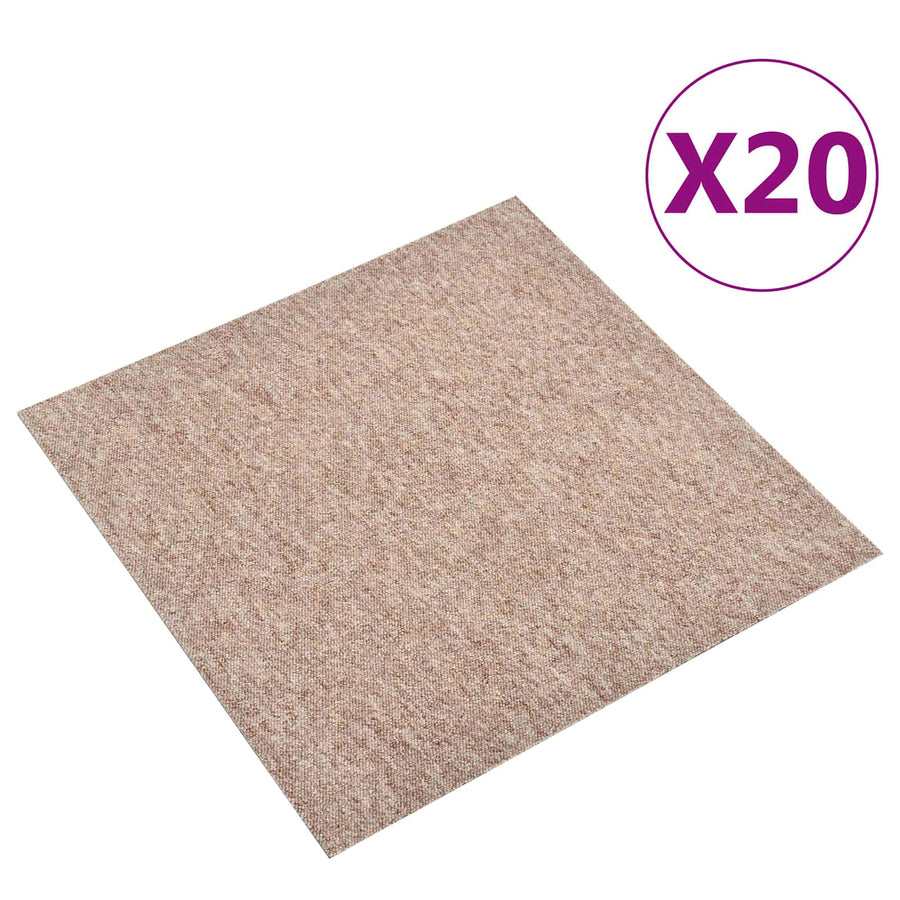 Tapijt 20 pcs Beige 50 x 50 cm 100% Polypropyleen