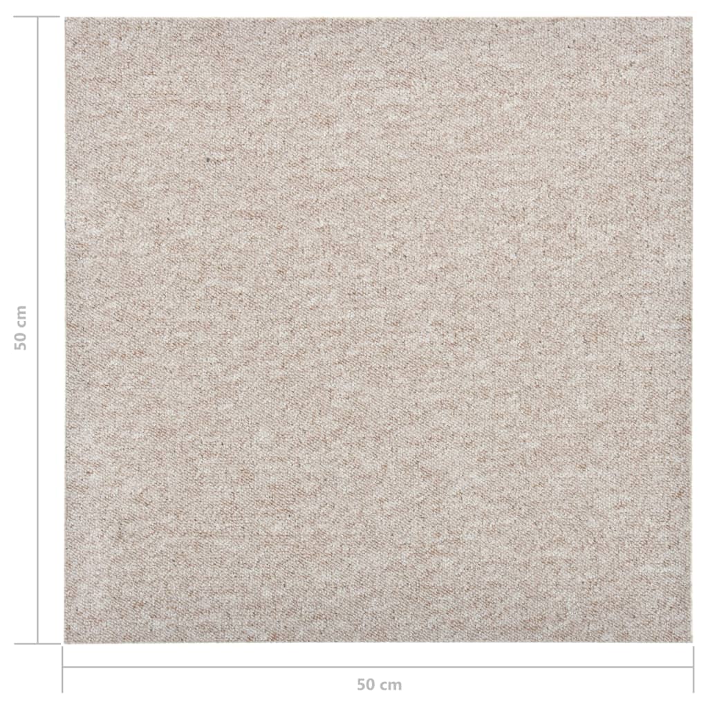 Tapijttegels 20 st 5 m² 50x50 cm lichtbeige Lichtbeige