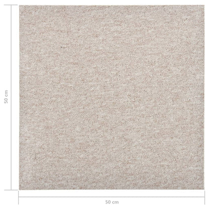 Tapijttegels 20 st 5 m² 50x50 cm lichtbeige Lichtbeige