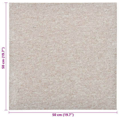 Tapijt 20 pcs Licht Beige 50 x 50 cm 100% Polypropyleen