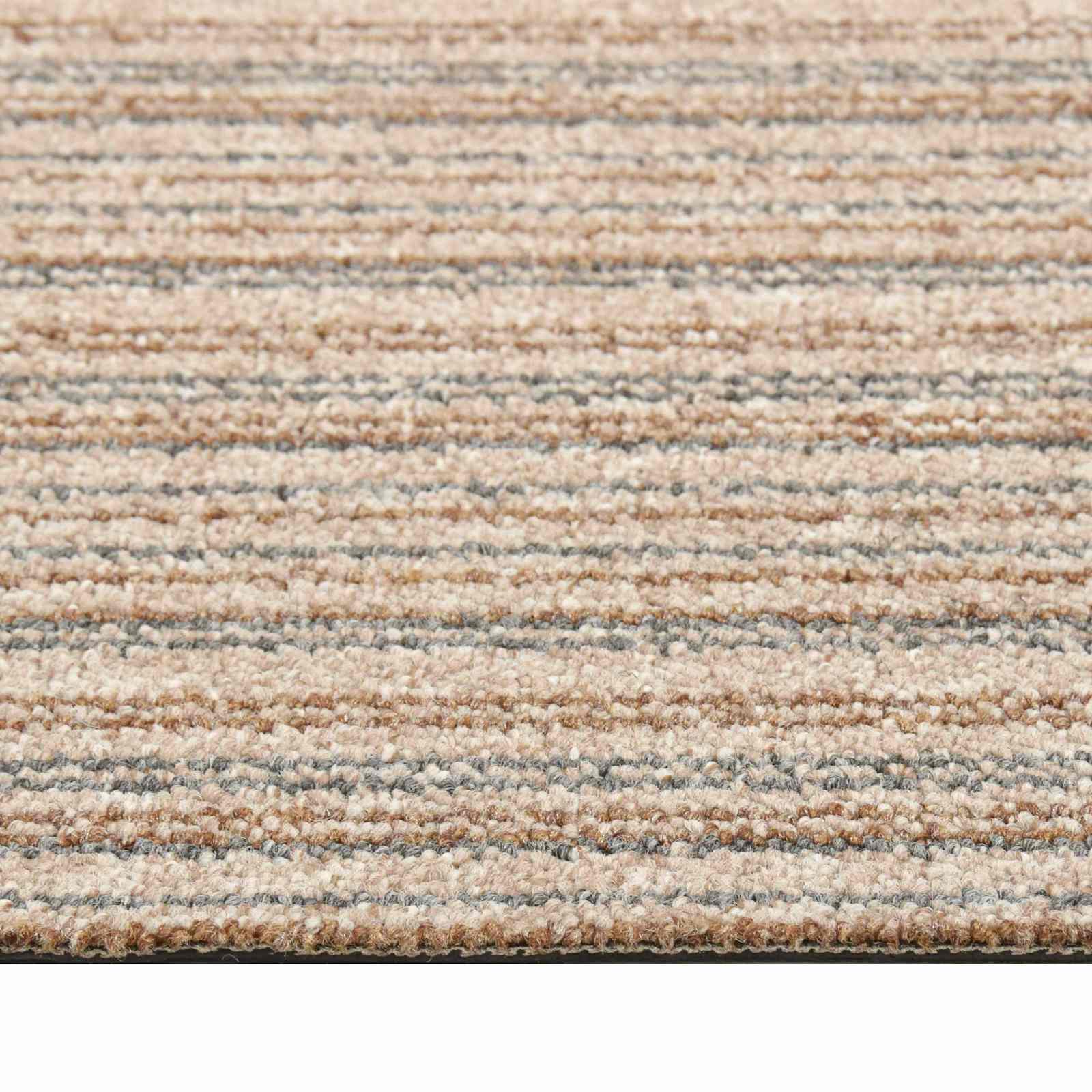 Tapijt 20 pcs Gestreept Beige 50 x 50 cm 100% Polypropyleen
