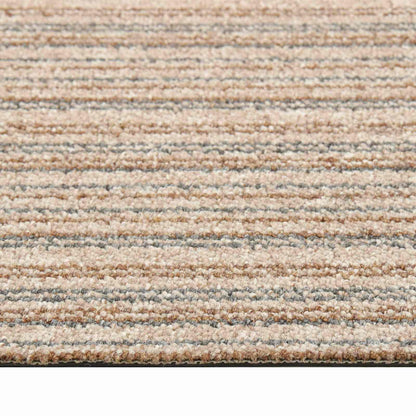 Tapijt 20 pcs Gestreept Beige 50 x 50 cm 100% Polypropyleen
