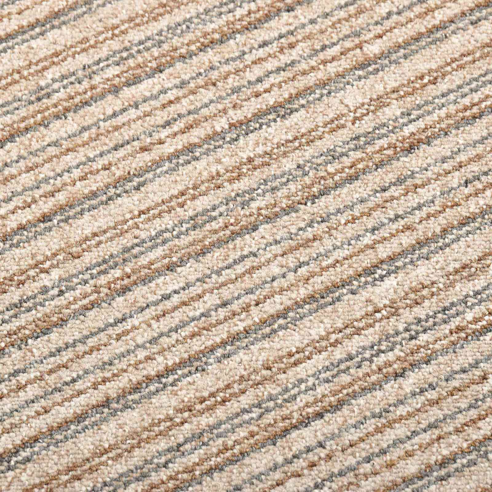 Tapijt 20 pcs Gestreept Beige 50 x 50 cm 100% Polypropyleen