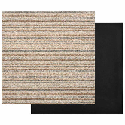 Tapijt 20 pcs Gestreept Beige 50 x 50 cm 100% Polypropyleen
