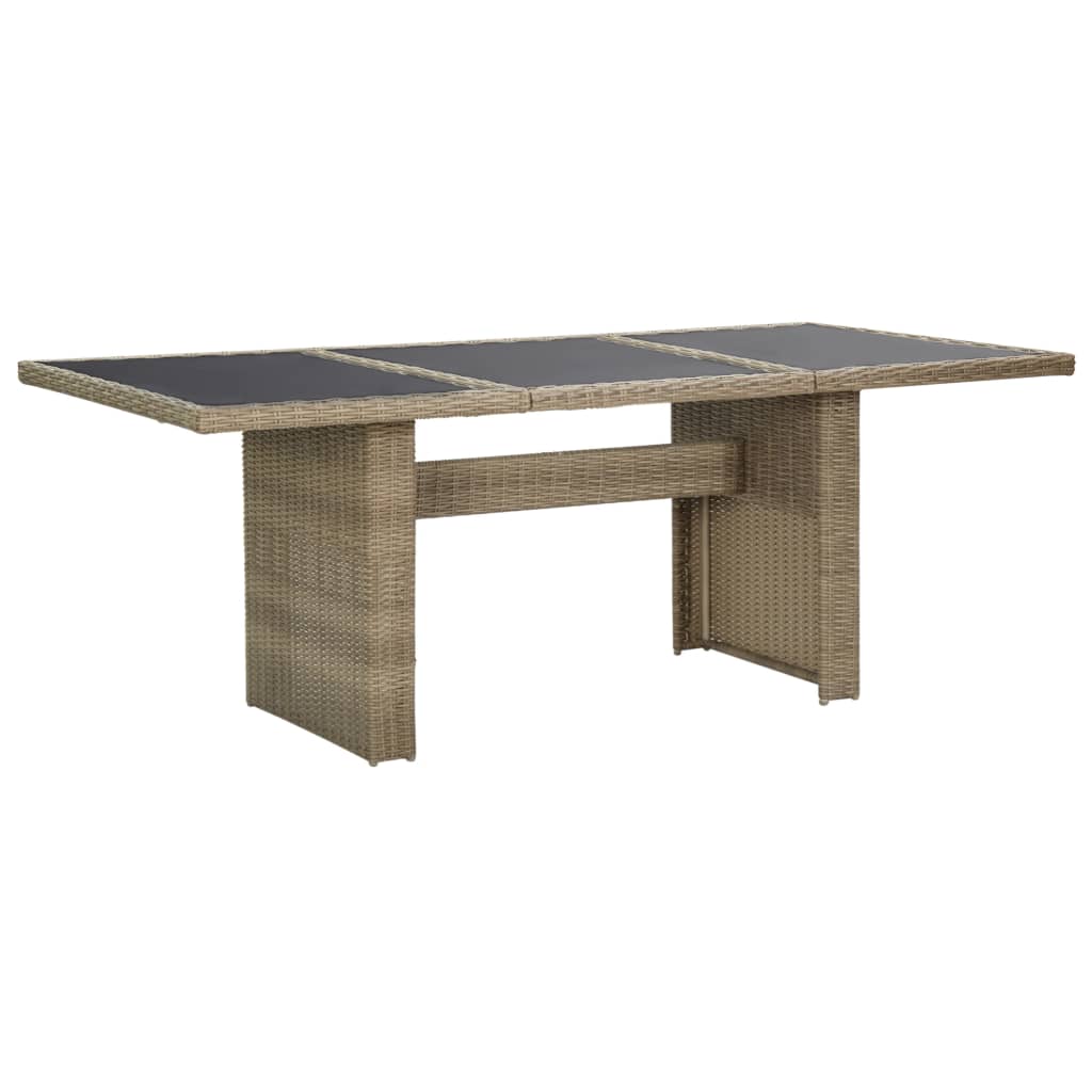 Tuintafel 200X100X74 Cm Poly Rattan Zwart