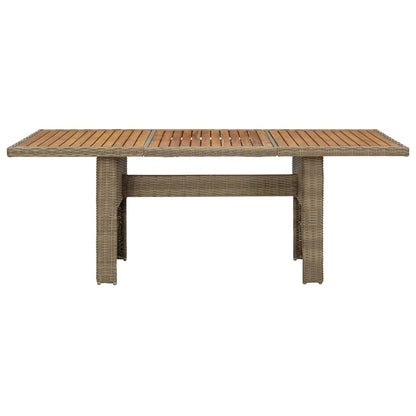 Tuintafel 200X00X74 Cm Poly Rattan Bruin