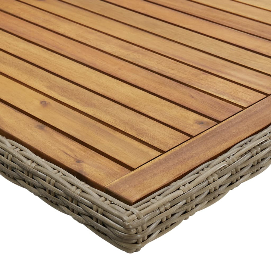Tuintafel 200X00X74 Cm Poly Rattan Bruin
