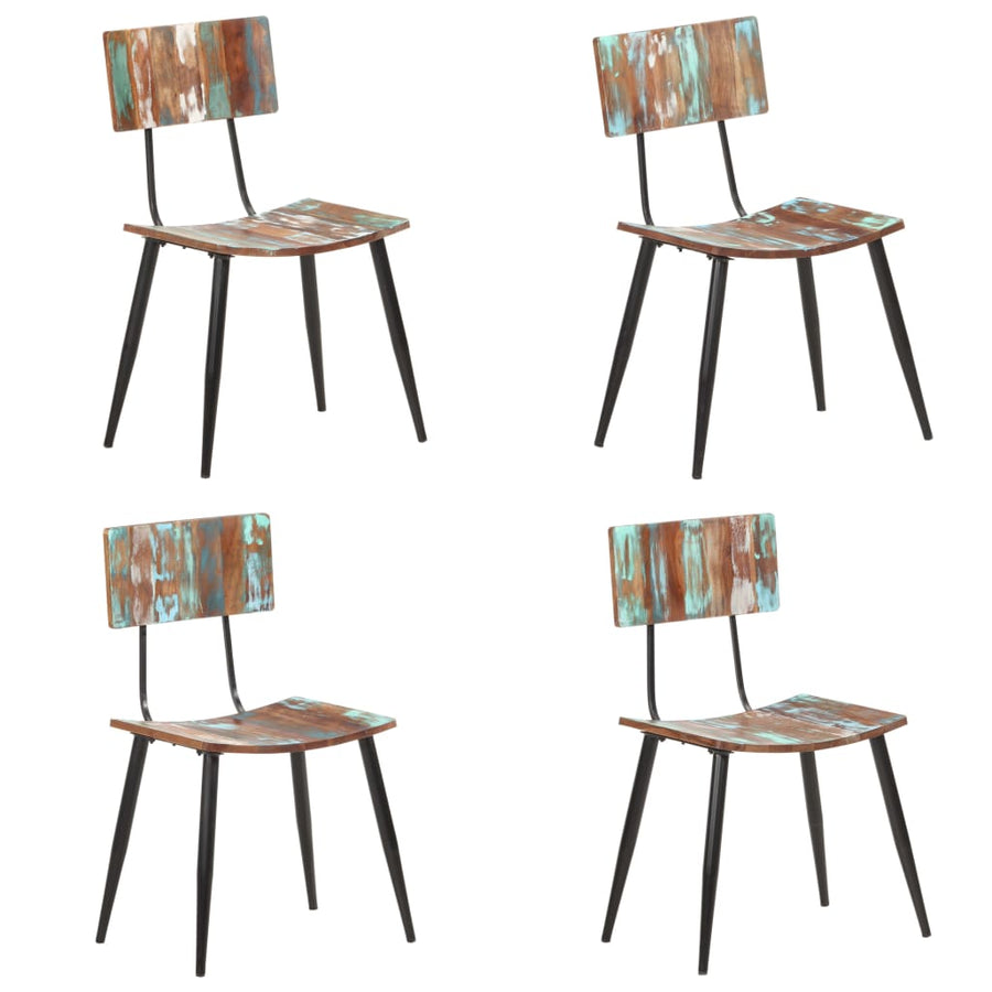 Eetkamerstoelen 4 St Massief Gerecycled Hout