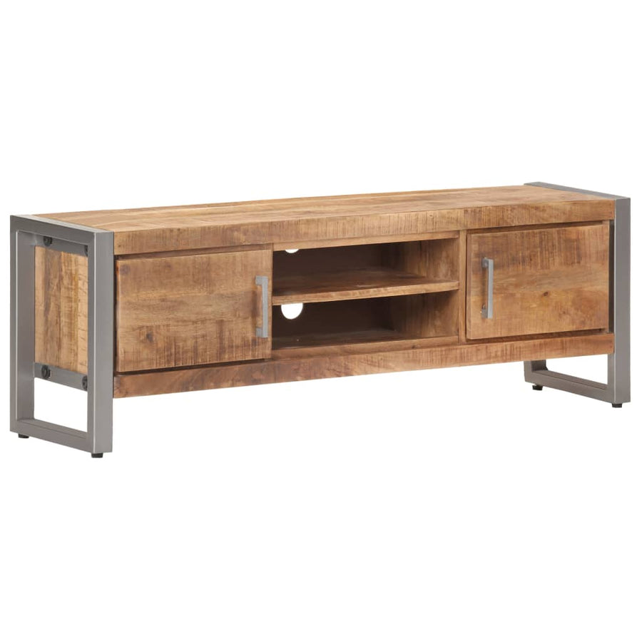 Tv-Meubel 120X30X40 Cm Ruw Mangohout Mozaïek