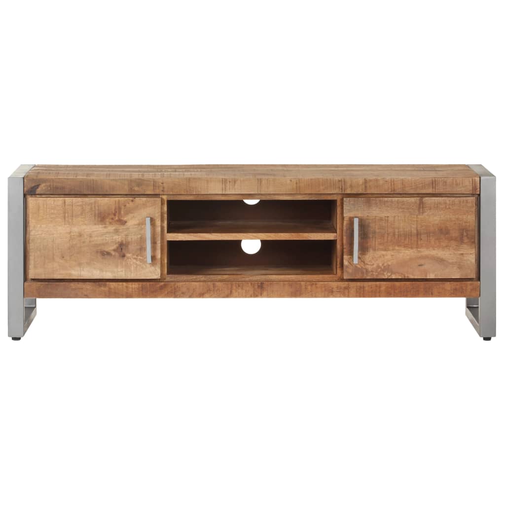 Tv-Meubel 120X30X40 Cm Ruw Mangohout Mozaïek