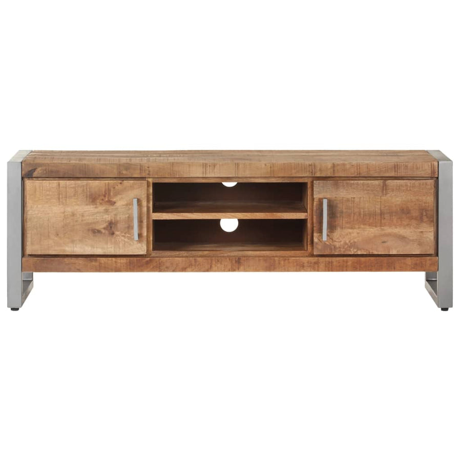 Tv-Meubel 120X30X40 Cm Ruw Mangohout Mozaïek